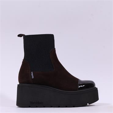 Marco Moreo Vale Stretch Toe Cap Boot - Burgundy Suede